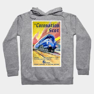 Vintage Travel Poster England The Coronation Scot Hoodie